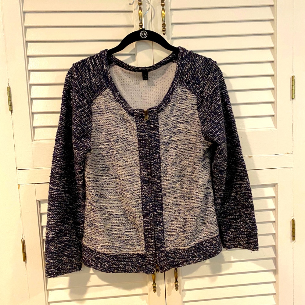 J. Crew Boucle Cardigan Medium Blue